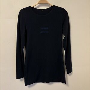 Peter Cohen Double Faced 100% Wool Fitted Sweater Shirt Blue S Quiet Luxury